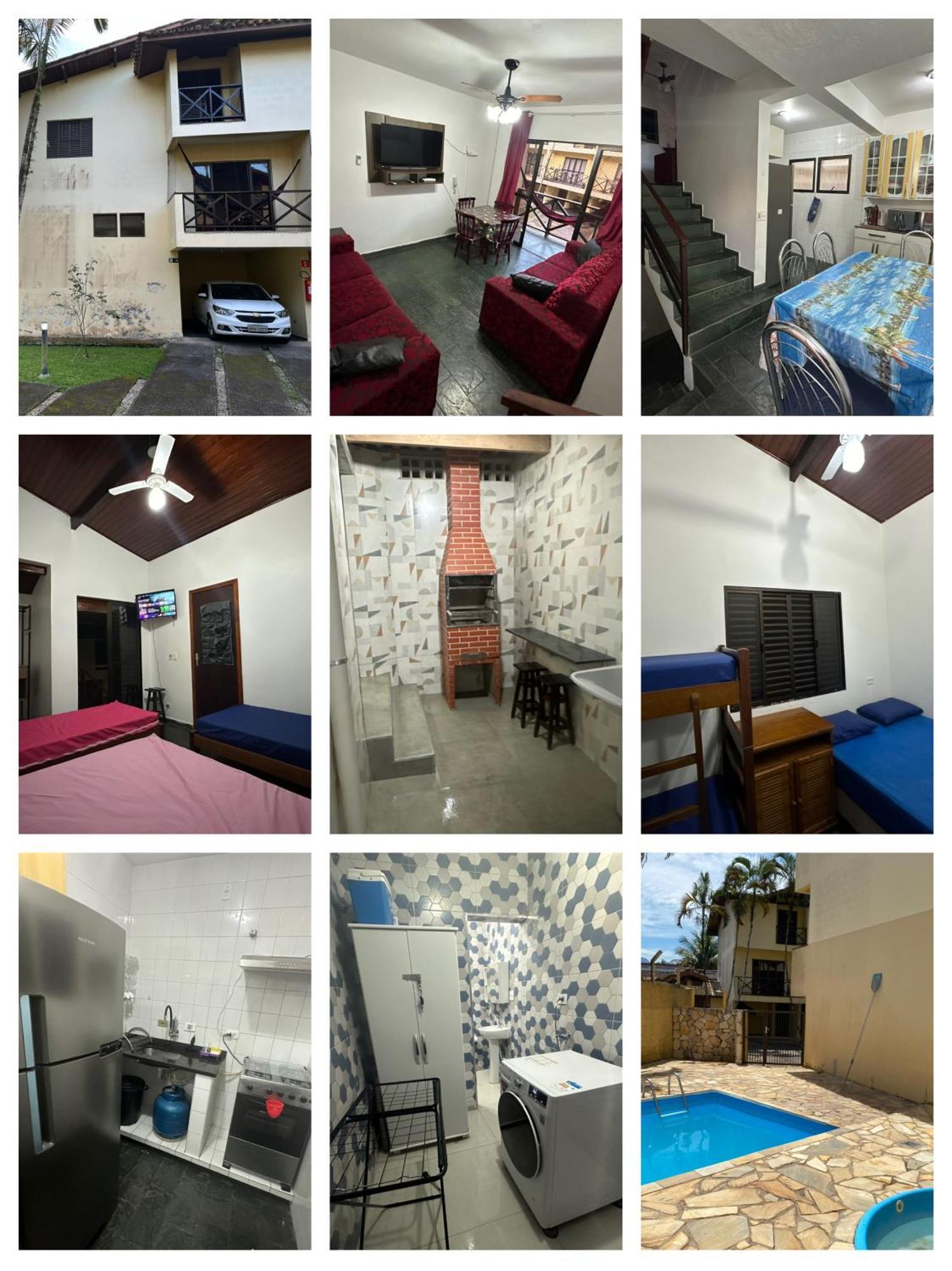 Triplex Piscina Churrasqueira Lava E Seca Wi-Fi E 2 Tvs Em Condominio Com 90M2 No Centro De Убатуба Екстериор снимка