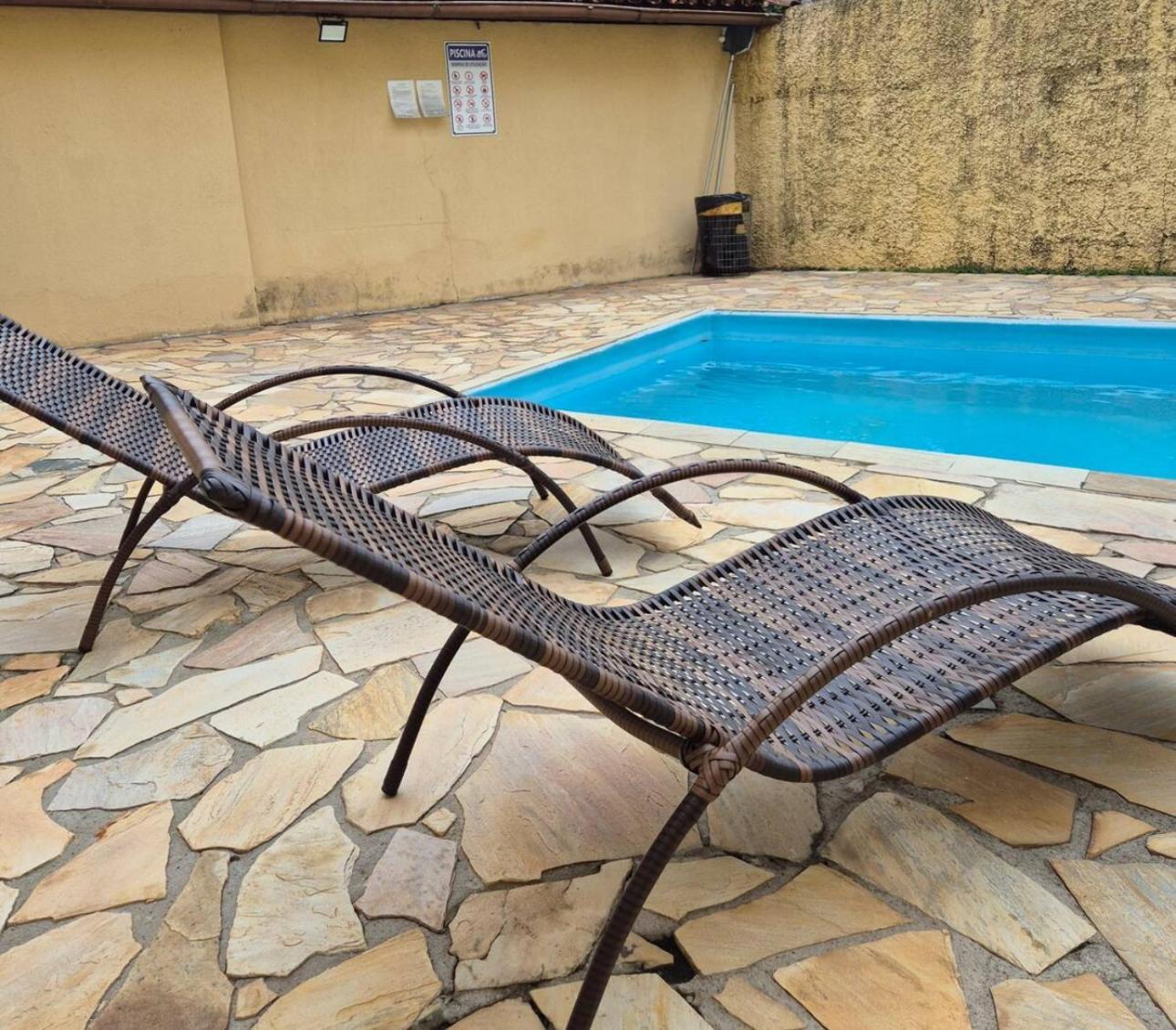 Triplex Piscina Churrasqueira Lava E Seca Wi-Fi E 2 Tvs Em Condominio Com 90M2 No Centro De Убатуба Екстериор снимка
